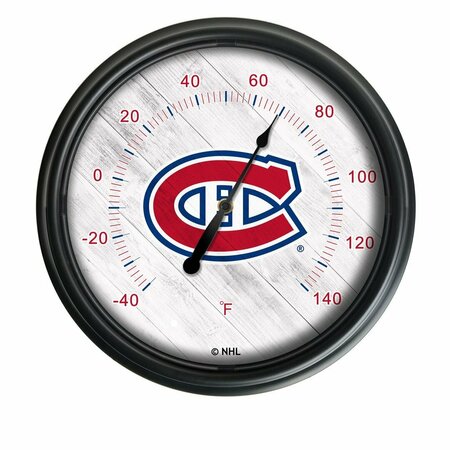 HOLLAND BAR STOOL CO Montreal Canadiens Indoor/Outdoor LED Thermometer ODThrm14BK-08MonCan
